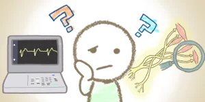 1回目と2回目の重症度の比較は難しいことをイラストで表現